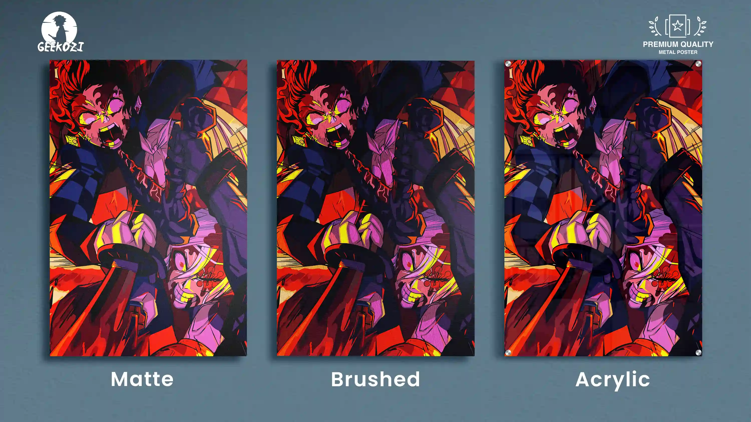 Tanjiro Kamado Demon Slayer All Product Types Stellar Metal Print Poster