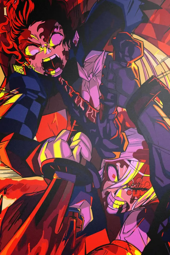 Tanjiro Kamado Demon Slayer Original Image Stellar Metal Print Poster