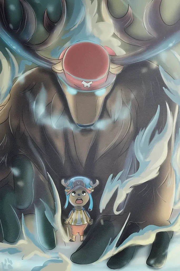 Tony Tony Chopper One Piece Original Image Bespoke Metal Poster