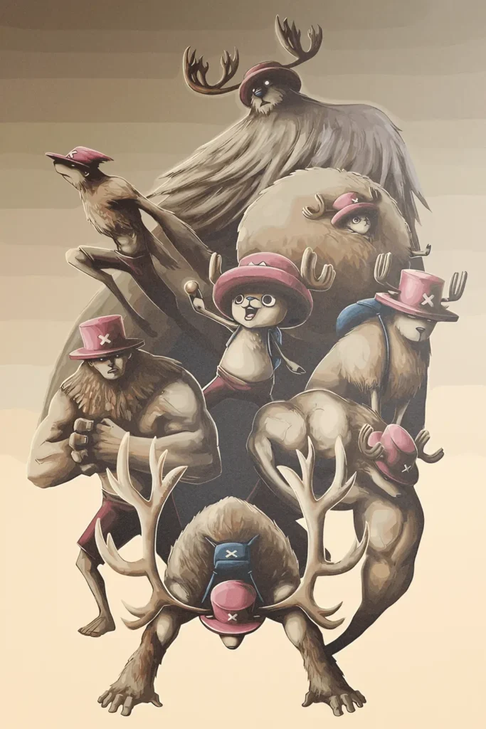 Tony Tony Chopper One Piece Original Image Printed Deluxe Metal Wall Poster