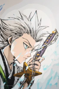 Toshiro Hitsugaya Bleach Original Image Metal Print Poster