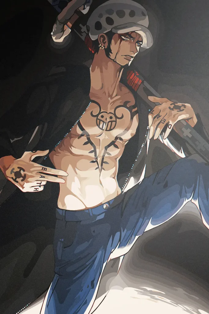 Trafalgar Law One Piece Original Image Exquisite Metal Poster