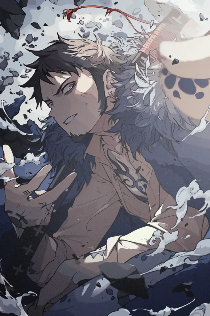 Trafalgar Law One Piece Original Image Exquisite Metal Wall Art Poster
