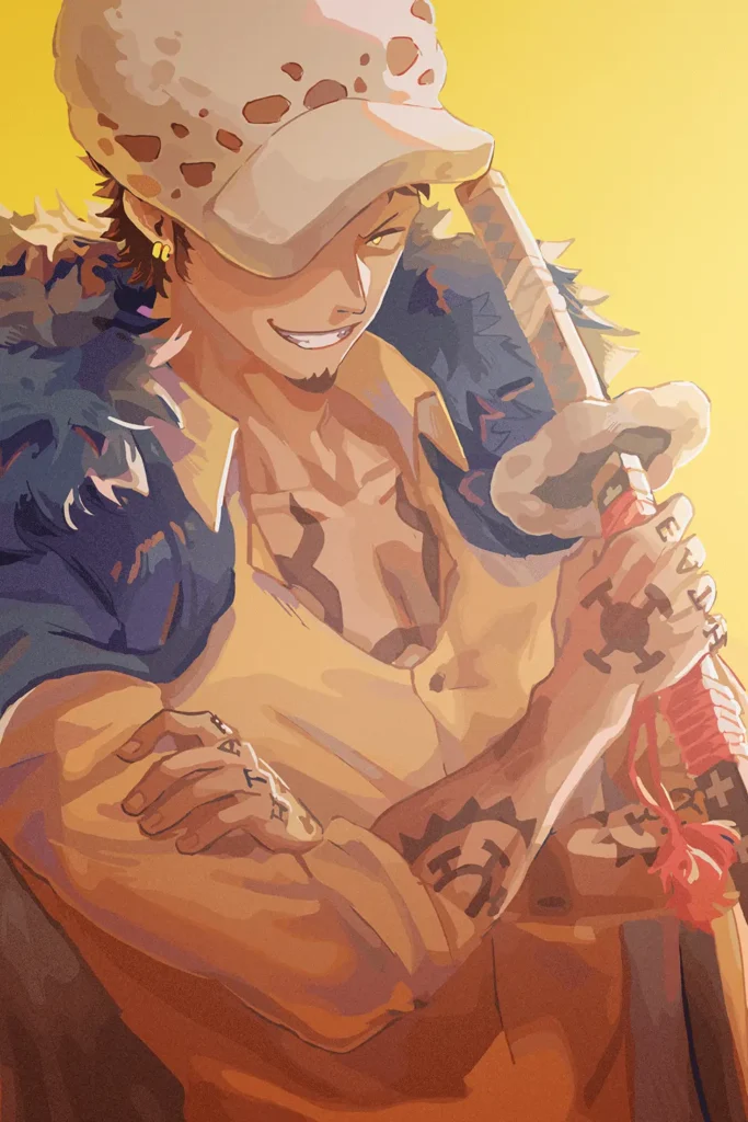 Trafalgar Law One Piece Original Image Outstanding Printed Metal Poster