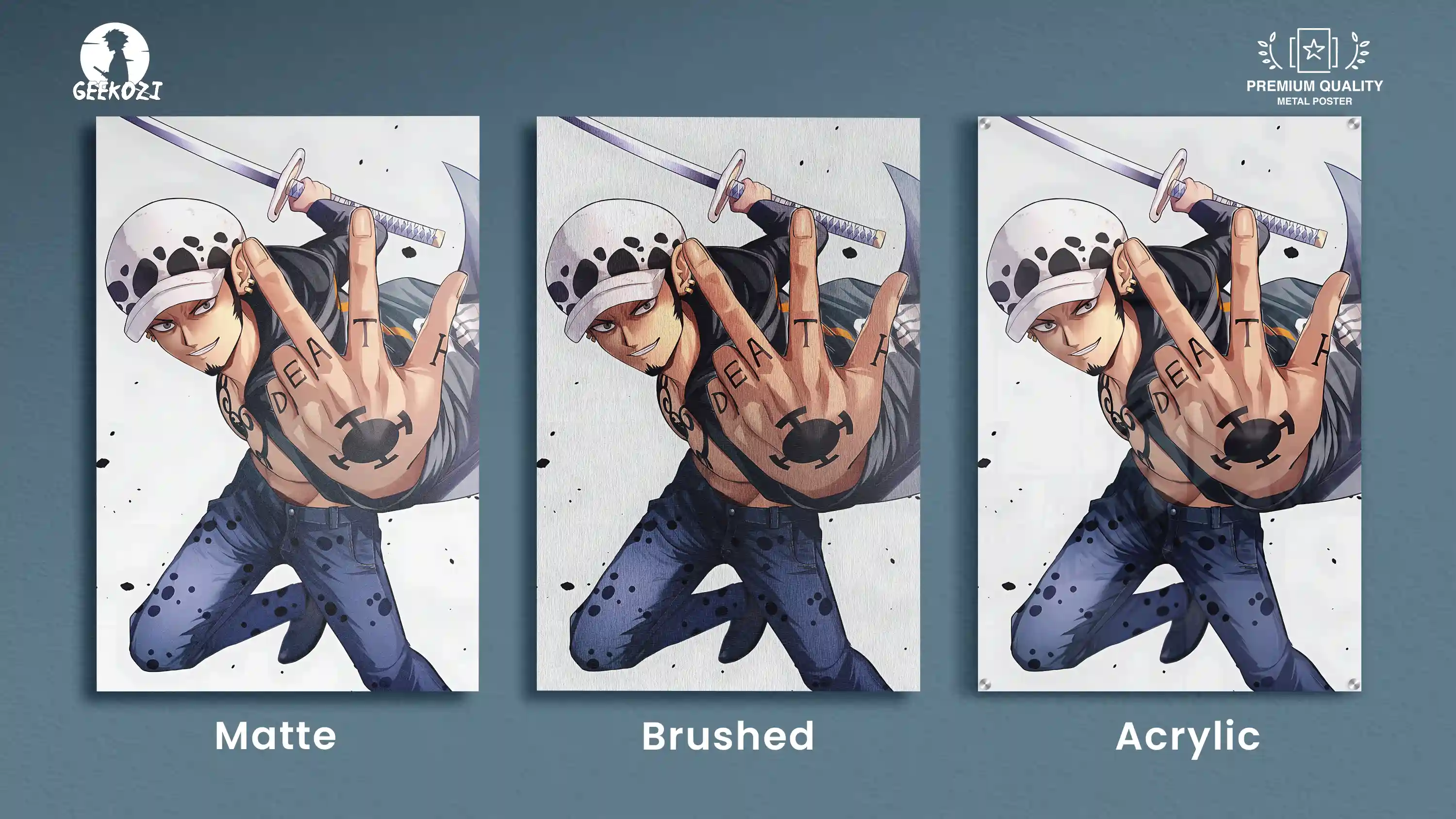 Trafalgar Law One Piece All Product Types Premium Metal Poster