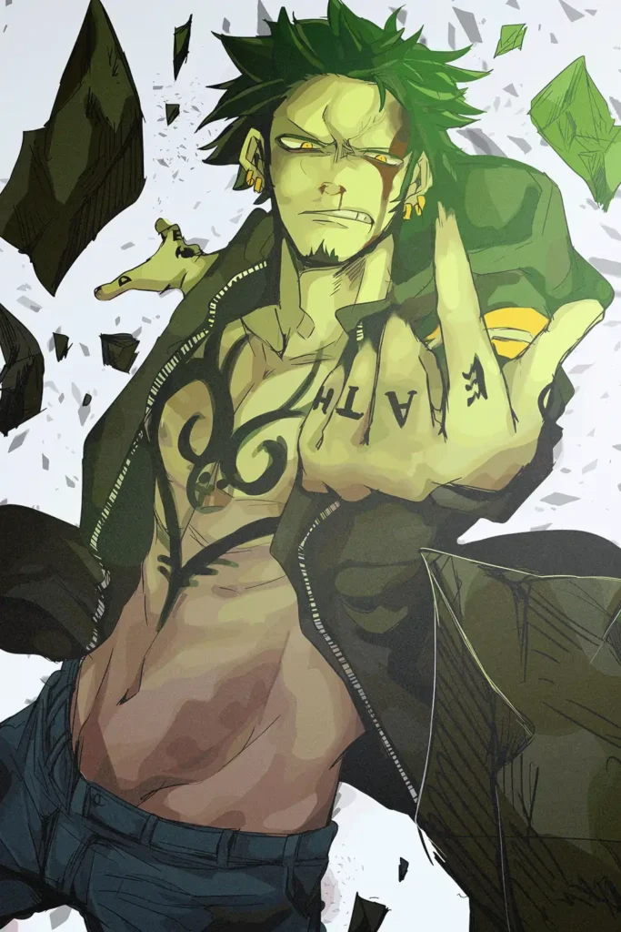 Trafalgar Law One Piece Original Image Printed Metal Poster