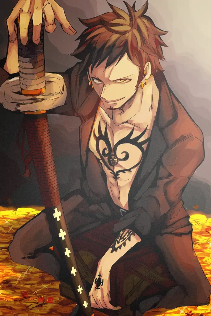 Trafalgar Law One Piece Original Image Printed Metal Wall Art