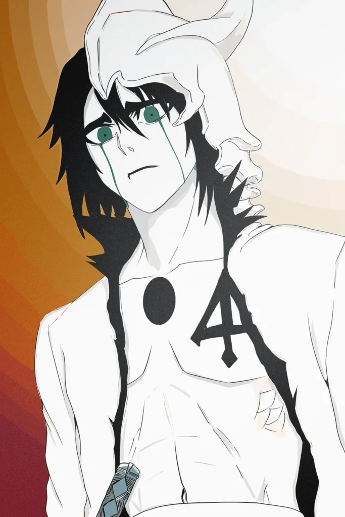 Ulquiorra Cifer Bleach Original Image Deluxe Metal Print