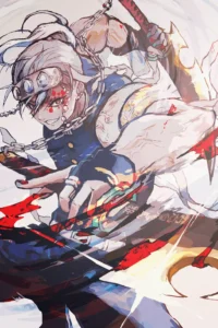 Uzui Tengen Demon Slayer Original Image Outstanding Printed Metal Wall Art