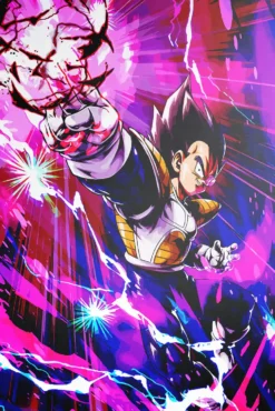 Vegeta Dragon Ball Electric Galick Gun Energy Burst Exclusive Metal Print