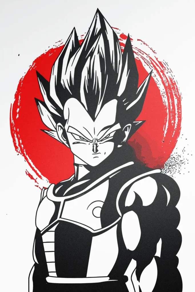 Vegeta Dragon Ball Original Image High Quality Metal Print