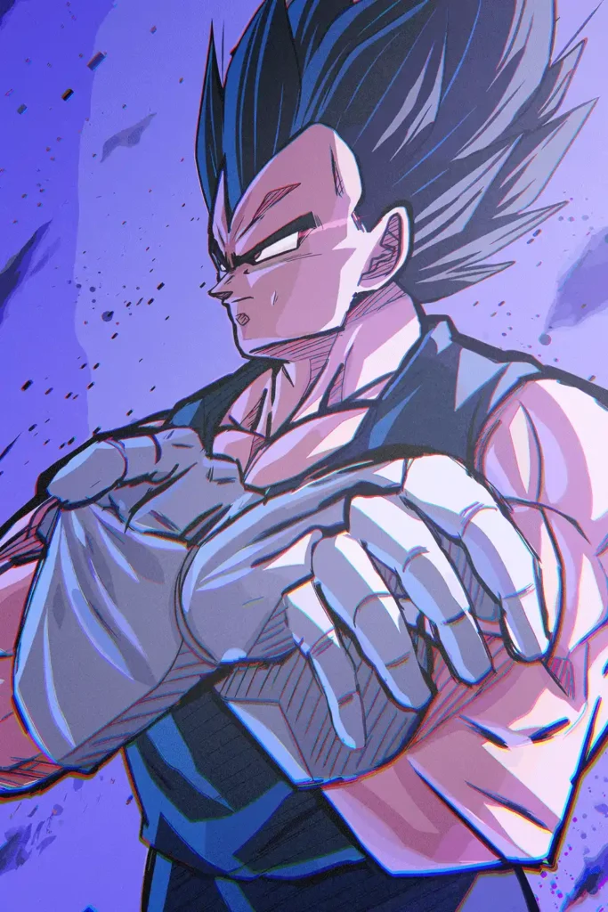 Vegeta Dragon Ball Original Image Metal Wall Art Poster