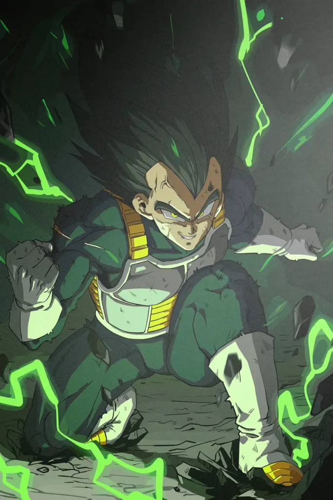 Vegeta Dragon Ball Original Image Aluminium Metal Print