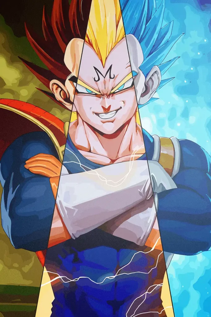 Vegeta Dragon Ball Original Image High Quality Metal Poster