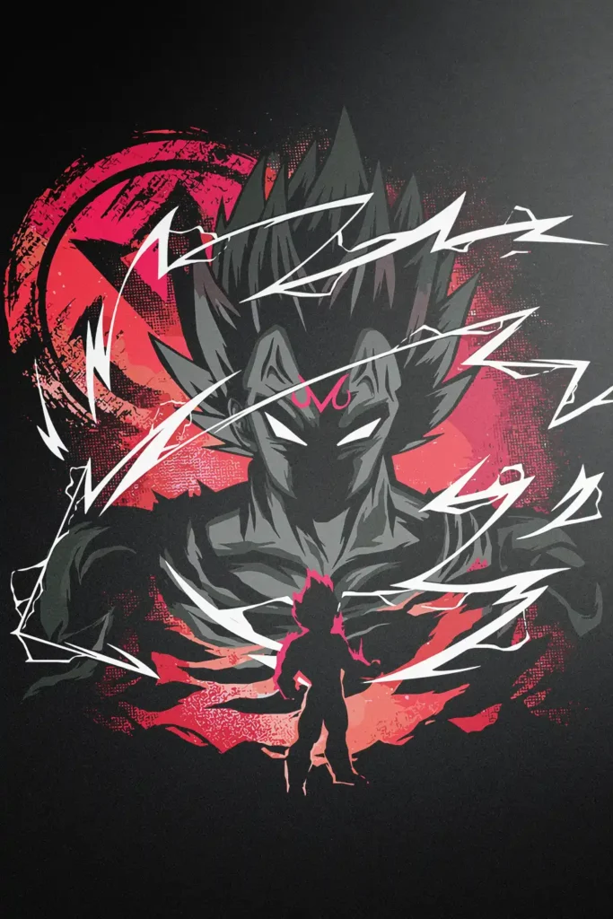 Vegeta Dragon Ball Original Image Outstanding Metal Print Poster