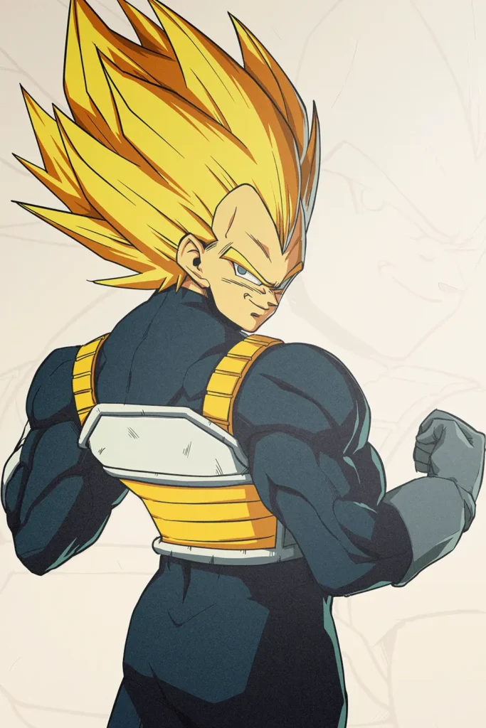 Vegeta Super Saiyan Dragon Ball Original Image High Quality Metal Poster
