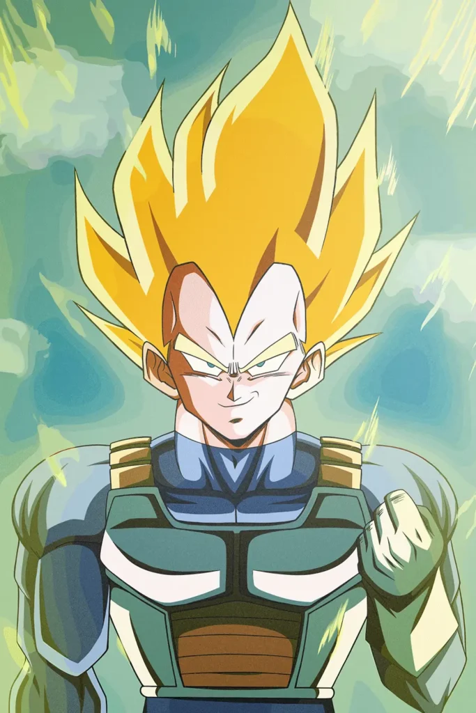 Vegeta Super Saiyan Dragon Ball Original Image Premium Metal Poster