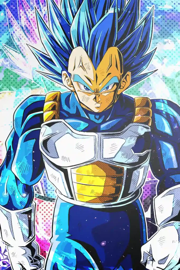 Vegeta Super Saiyan Blue Dragon Ball Original Image Aluminium Metal Print