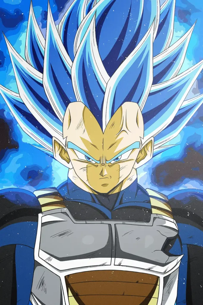 Vegeta Super Saiyan Blue Dragon Ball Original Image High Quality Aluminium Printed Metal Poster
