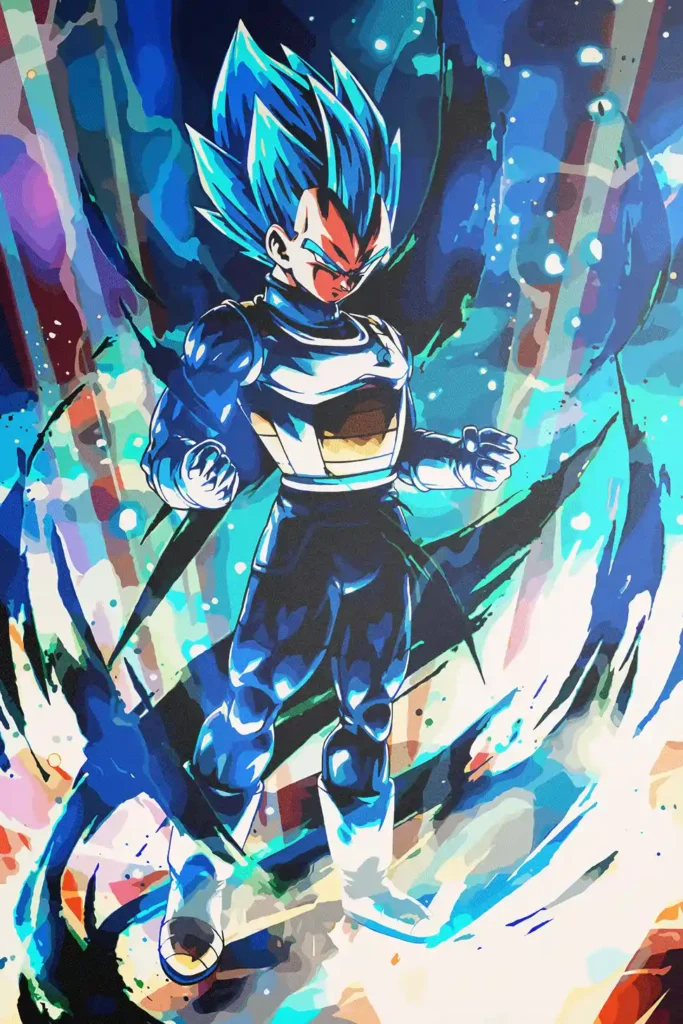 Vegeta Super Saiyan Blue Dragon Ball Original Image Outstanding Metal Poster