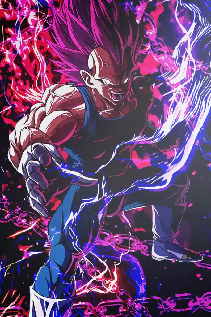 Vegeta Ultra Ego Dragon Ball Original Image High Quality Metal Poster
