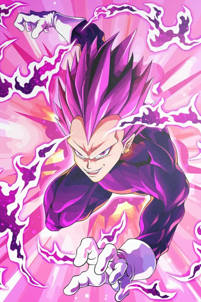 Vegeta Ultra Ego Dragon Ball Original Image Metal Poster