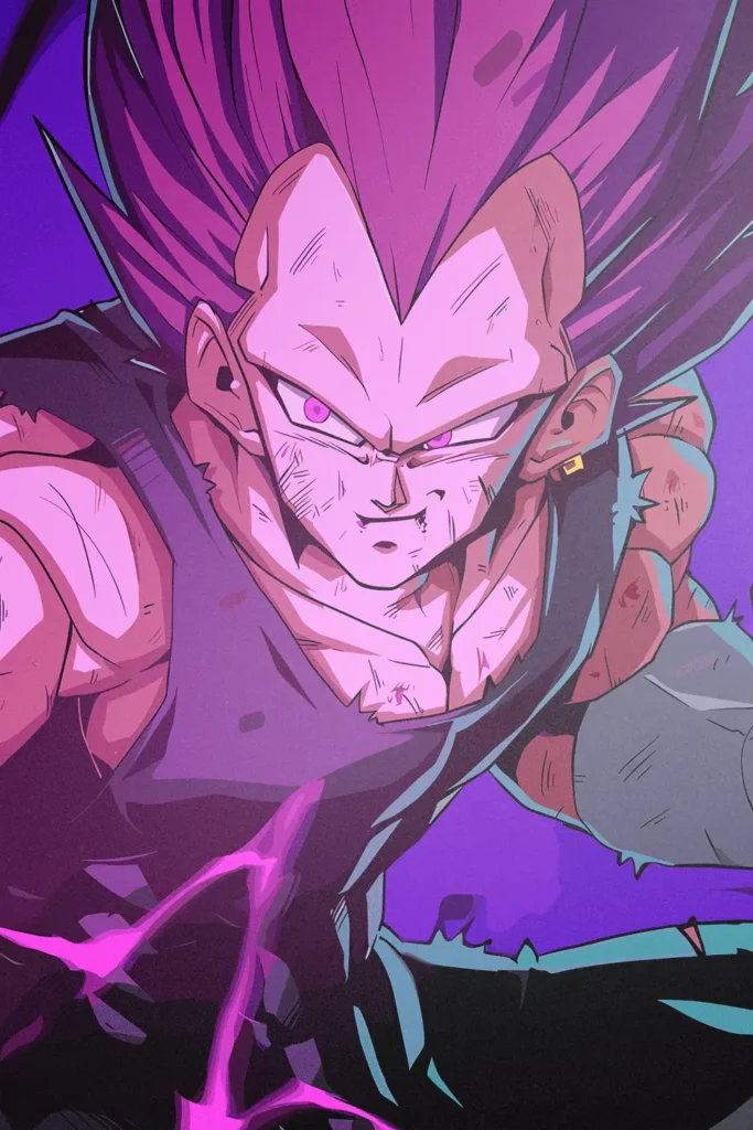 Vegeta Ultra Ego Dragon Ball Original Image Printed Metal Poster