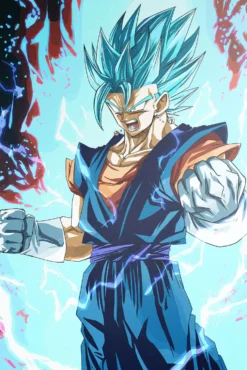 Vegito Dragon Ball Electrified Final Kamehameha Exquisite Printed Metal Poster