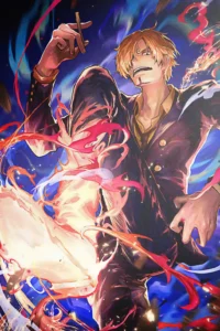 Vinsmoke Sanji One Piece Original Image Stellar Metal Print Wall Art