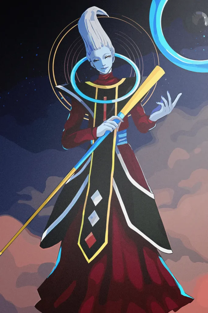 Whis Dragon Ball Original Image High Quality Printed Metal Wall Art
