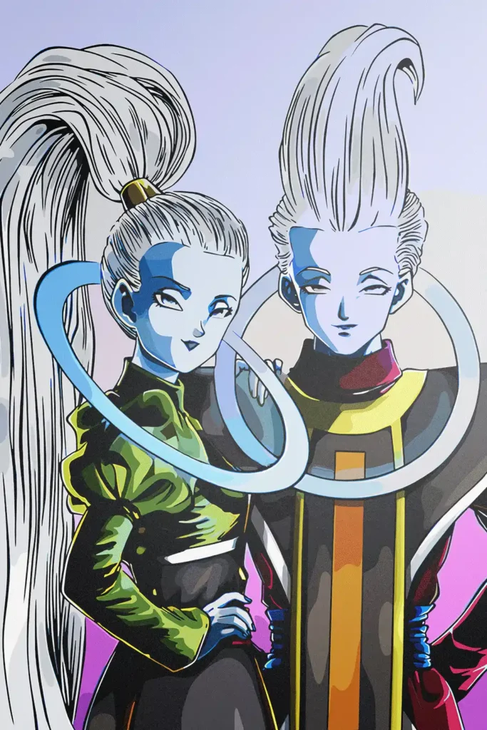 Whis and Vados Dragon Ball Original Image Aluminium Metal Print