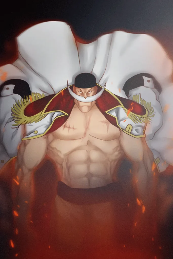White Beard One Piece Original Image Metal Wall Poster