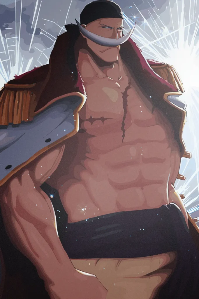 White Beard One Piece Original Image Premium Metal Poster