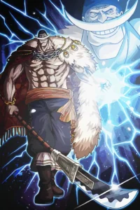 White Beard One Piece Original Image Premium Metal Print