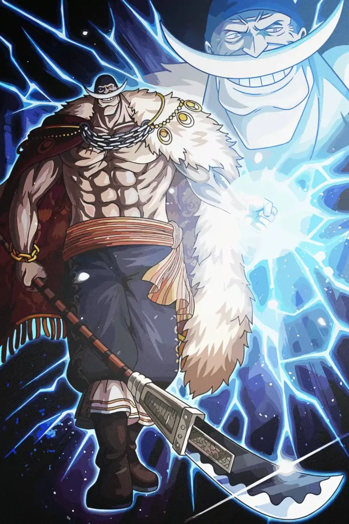 White Beard One Piece Original Image Premium Metal Print