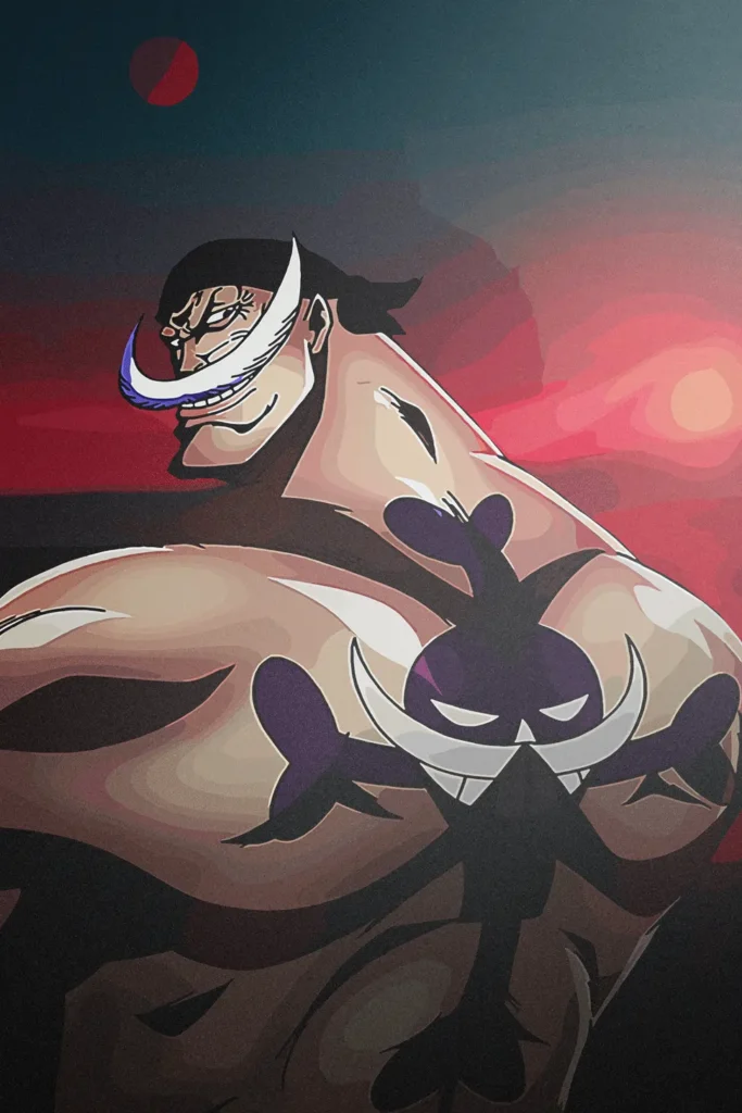 White Beard One Piece Original Image Premium Metal Wall Art