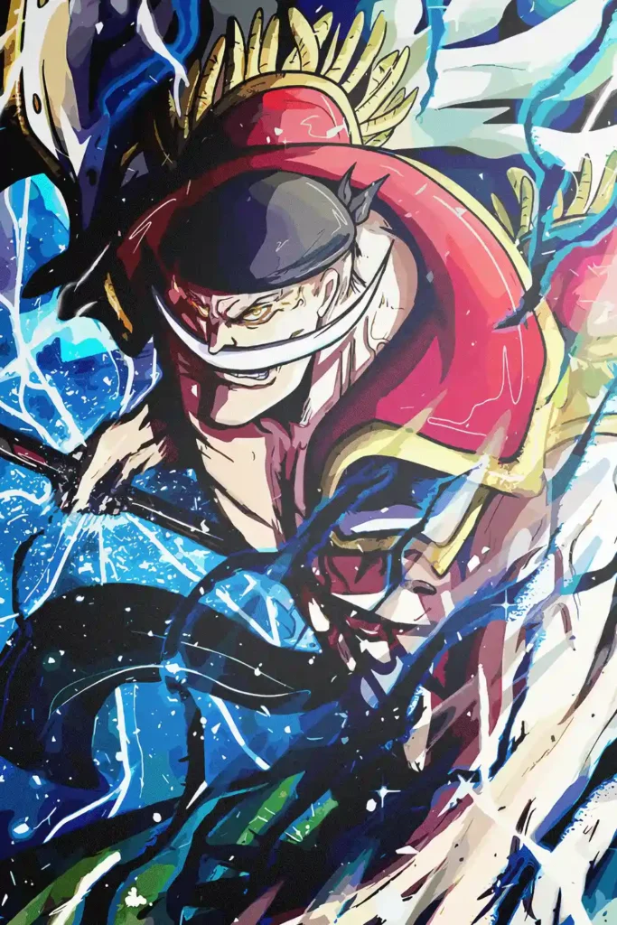 White Beard One Piece Original Image Premium Printed Metal Poster