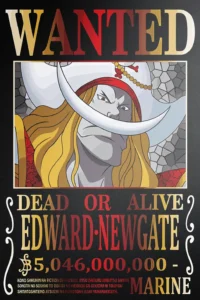 White Beard Wanted Poster One Piece Original Image High Quality Printed Metal Wall Art