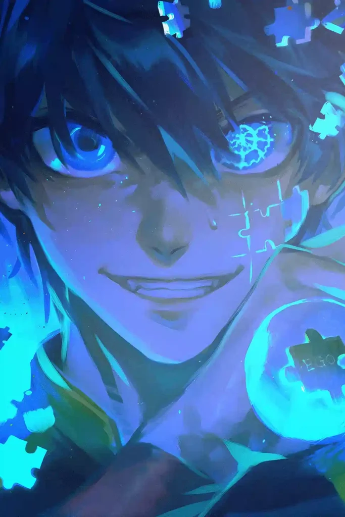 Yoichi Isagi anime metal poster artistic detail and visual story from Blue Lock