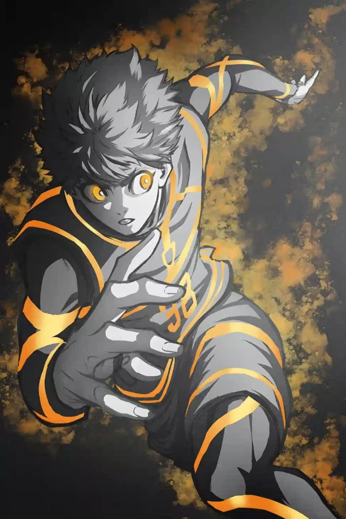 Yoichi Isagi anime metal poster artistic detail and visual story from Blue Lock