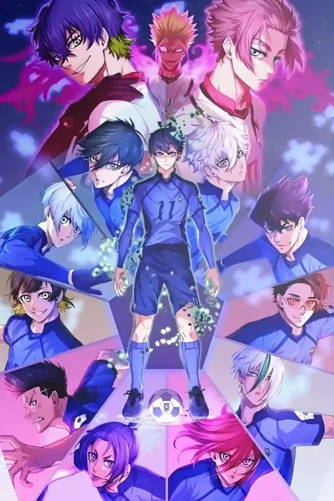 Showcase frame of the Yoichi Isagi Stellar Metal Poster, anime metal poster
