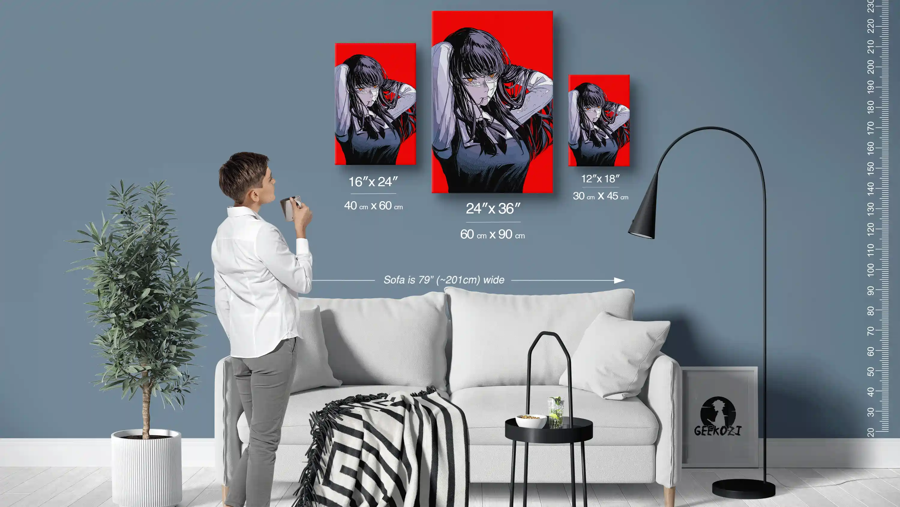 Yoru War Devil Chainsaw Man Size Guide Bespoke Metal Print Wall Art