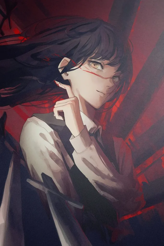 Yoru War Devil Chainsaw Man Original Image Deluxe Metal Print
