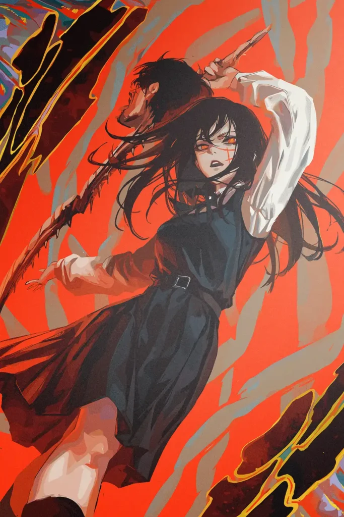 Yoru War Devil Chainsaw Man Original Image Exclusive Metal Print