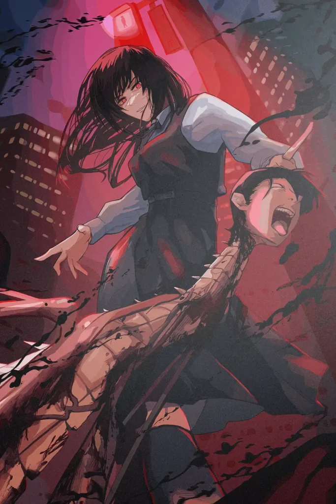 Yoru War Devil Chainsaw Man Original Image Premium Aluminium Metal Wall Art