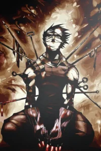 Zabuza Naruto Original Image Bespoke Metal Wall Poster