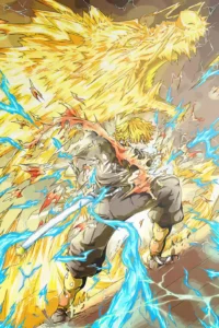 Zenitsu Agatsuma Demon Slayer Original Image Unique Printed Metal Poster