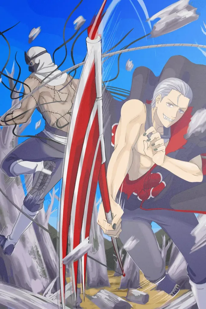 kakuzu and Hidan Naruto Original Image High Quality Metal Print