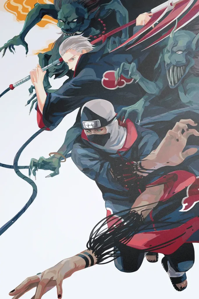 kakuzu and Hidan Naruto Original Image Metal Print Wall Art