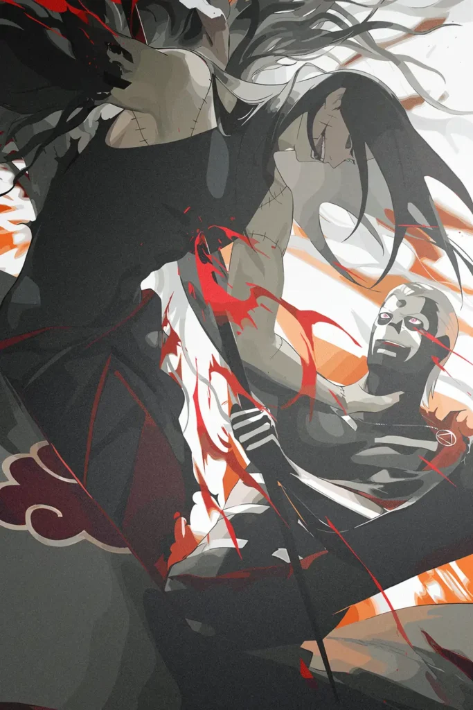 kakuzu and Hidan Naruto Original Image Metal Wall Art Poster